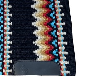ASHMIRA EQUESTRIAN, tapis de selle de style western en laine de Nouvelle-Zélande multicolore, couverture de selle, extérieur en vison, rembourrage en laine, tailles personnalisées - Product Image 3