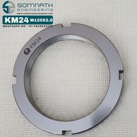 Precision CLASS 4 Bearing Lock Nut KM24 118MM Natural Finish Fully Threaded Stainless Steel Adapter Sleeve Nut