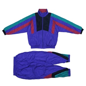 ชุดวอร์มกันลมสไตล์วินเทจคุณภาพสูง สีสันตัดกัน ยูนิเซ็กซ์ ผ้าฝ้าย 100% ดีไซน์แบบแผงต่อผ้า  ขนาดสั่งทำได้ รุ่น 2026 - Product Image 3