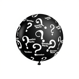 Globos de Fiesta Negros con Signos de Interrogación, Bolsa de 12 Piezas para Decoración de Fiestas - Product Image 2