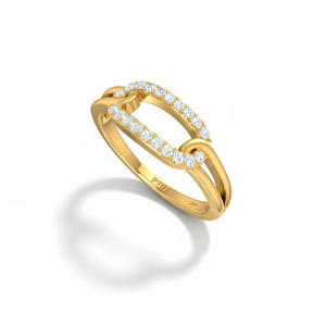 Bague élégante pour femme, style trombone, avec diamant, parfaite pour les événements de mode, le style décontracté, les cadeaux d'anniversaire, les occasions romantiques - Product Image 3