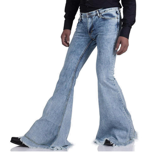 กางเกงยีนส์ผ้ายีนส์ของผู้ชายไซส์พิเศษออกแบบโลโก้แบบวินเทจ - Product Image 3