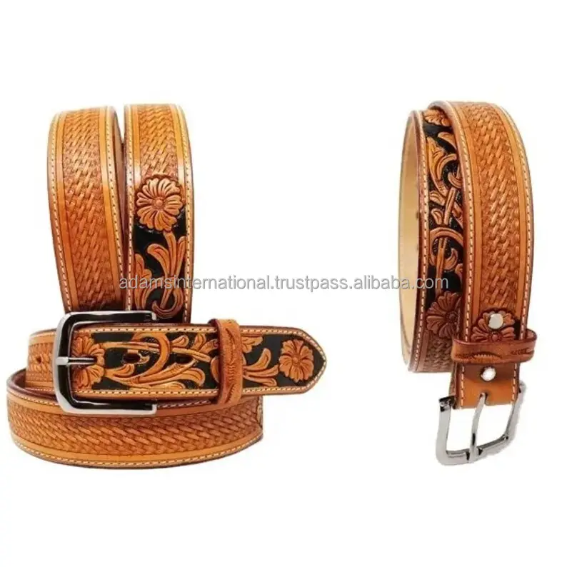 Good Quality Hand Crafted Leather Belts 100% Genuine Cowhide Leather Cow Hide Whole Sale Price | genuine leather belts for men