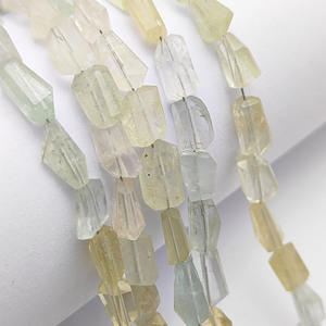 8 Inch Long Loose Natural <b>Aquamarine</b> Gemstone Beads Nuggets Shape Beaded Strand for Jewelries Making - Product Image 4