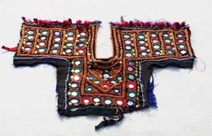 Vintage Banjara Yoke Mirror Work Patch Appliques Embroidery Dress Design Material Embroidered Yoke - Product Image 2