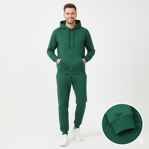 Fashion Two Piece Set Jogging Wear Track Suit Soft Heavy Cotton Material Durable <b>Stitching</b> Stylish Design Ideal For Daily Wear - Product Image 1
