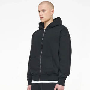 High Quality <b>Oversize</b> Zip up Hoodie Custom logo Loose Warm Puff Print <b>Cardigans</b> With Zipper Hoodie for <b>Men</b> - Product Image 4