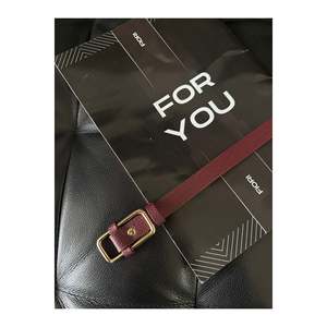 Rectangular Buckle Women's Trouser <b>Belt</b>, Jacket <b>Belt</b>, Shirt <b>Belt</b>, Dress <b>Belt</b> - <b>Burgundy</b> - Product Image 3