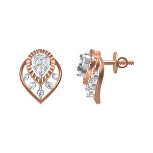 Elegantes pendientes éticos brillantes de diamantes Honor Lab en oro de 10K 14K 18K-Opciones elegantes para joyería ética - Product Image 1