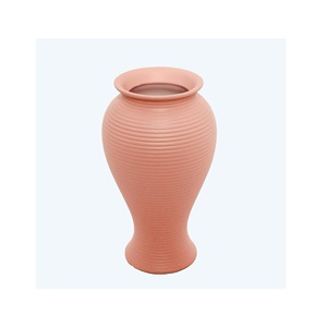 Florero de cerámica hecho a mano con diseño floral colorido Florero tradicional con diseño floral elevado para la decoración de la sala de estar - Product Image 1