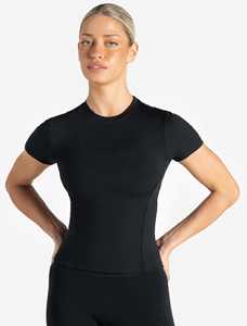Camiseta básica para mujer 2025, Camiseta ajustada de manga corta con cuello redondo, Camiseta de punto de estilo informal para mujer de verano - Product Image 2