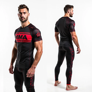 Personalizado Bjj Rash Guards Fabricante Impresión por sublimación de alta calidad Durable MMA Rash Guards para gimnasio y lucha - Product Image 4