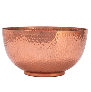 Bols de service en cuivre martelé de haute qualité, style américain, couleur et taille personnalisées, écologiques, polis, cadeaux d'affaires - Product Image 1