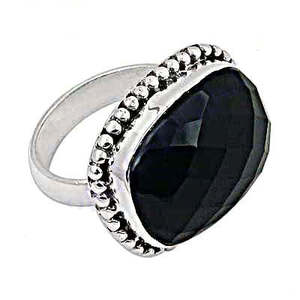 925 Silver <b>Black</b> <b>Onyx</b> Fashion <b>Ring</b> for Women Gemstone Jewelry - Product Image 3