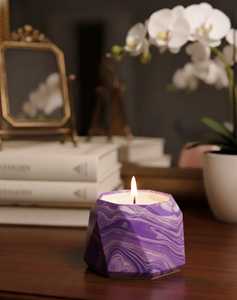 Vela Aromática de Cerámica con Diseño Único en Forma de Diamante, Vela de Lujo de Combustión Limpia para Decoración del Hogar y Regalos, Venta al por Mayor - Product Image 3