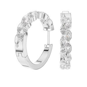 Pendientes de Aro con Diamantes Creados en Laboratorio de 1.60 CT, Diamantes VVS-VS EF CVD, Oro de 18KT, 14KT, 10KT y Plata 925, Oro Rosa, Amarillo, Blanco - Product Image 6