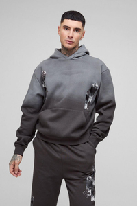 Ensemble de survêtement de qualité supérieure Street Wear, 100% coton, logo imprimé à l'écran, pantalon évasé et sweat à capuche, survêtement oversize d'hiver - Product Image 3