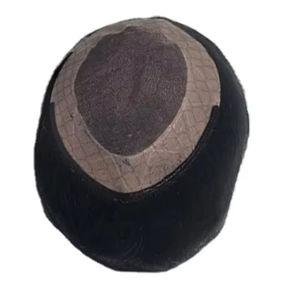 Toupet en cheveux humains Remy indiens de style Yaki Taz Hair BD, trame unique pour système capillaire pour hommes en dentelle - Product Image 5