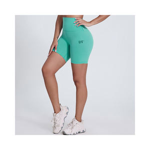 Pantalones cortos para correr de secado rápido para mujer al por mayor, pantalones cortos deportivos de entrenamiento activo con cintura elástica y bolsillos, pantalones cortos de yoga - Product Image 4