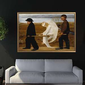 งานศิลปะบนผืนผ้าใบพิมพ์ลาย: นางฟ้าผู้บาดเจ็บ โดย ฮิวโก้ ซิมเบิร์ก,1P:กรอบสีทอง - Product Image 1