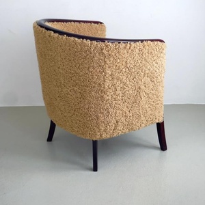 <span class=keywords><strong>Fauteuil</strong></span> lounge en peau de mouton artisanal, style danois du milieu du siècle, fauteuils art déco en peau de mouton et pieds en chêne - Product Image 4