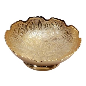 Bol de service moderne pour vaisselle ustensiles de cuisine maison hôtel Restaurant bol à Fruits finition dorée design moderne plats à salade en métal - Product Image 2