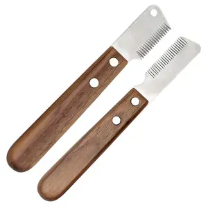 Set pisau pengupasan anjing, harga rendah pisau cukur perawatan anjing pisau kayu hewan peliharaan