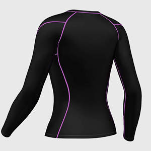 2025 poliéster Spandex manga larga gimnasio compresión camisas correr Top transpirable compresión camiseta para mujer - Product Image 6