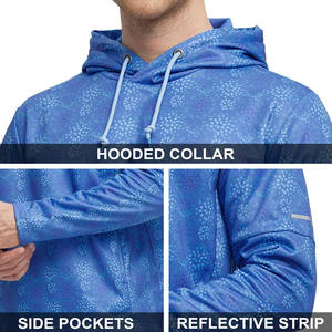 Sudaderas con capucha de golf de calidad superior para hombre de otoño, jersey de lana mezclado de algodón básico, Sudadera con capucha de patrón sólido en blanco personalizado - Product Image 6