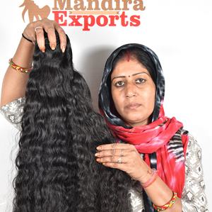 Mechones de cabello humano virgen ondulado natural 100% al por mayor, pelo tejido Remy indio, pelo joven indio con cutícula alineada - Product Image 4