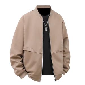 Chaqueta universitaria lisa en blanco para hombre, chaqueta a rayas de béisbol para hombre, botón de manga larga de alta calidad - Product Image 2