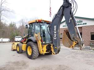 Chargeuses John Deere 410L d'occasion puissantes 2023, chargeuse-pelleteuse sur roues John Deere d'occasion en stock, haute qualité et belles performances - Product Image 2