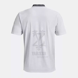 เสื้อกอล์ฟผู้ชายปี 2023 สำหรับงาน OEM ผ้าระบายอากาศ แห้งเร็ว ผลิตจากผ้าฝ้าย/ใยไผ่ แบบซิปครึ่งตัว น้ำหนัก 220 กรัม ผ้าถัก - Product Image 6