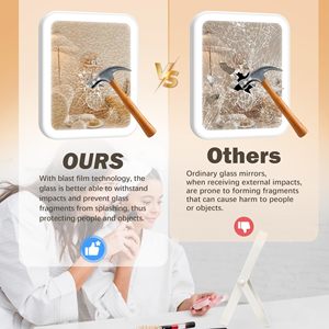 Espejo de maquillaje LED, espejo de maquillaje iluminado con luces, espejo iluminado para escritorio de maquillaje, dormitorio - Product Image 5