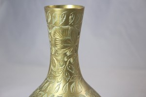 Florero de aluminio artesanal único con revestimiento de latón y patrón de diseño para regalo y Decoración Para precio de venta de exportación - Product Image 5
