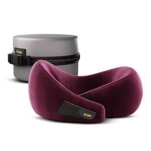 Almohada de Viaje Redonda y Portátil de Espuma Viscoelástica con Terciopelo Frío - Product Image 1