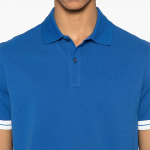 เสื้อโปโลผ้าฝ้าย100% สำหรับผู้ชายเสื้อโปโลแห้งเร็วน้ำหนักเบาสีพื้นลำลองสำหรับการแสดงโลโก้ที่กำหนดเอง - Product Image 3