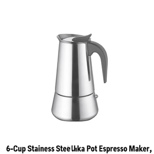 6-Cup Stainless Steel Moka Pot Espresso <b>Maker</b> - Product Image 3