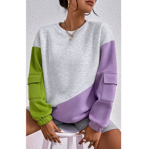Sweat-shirt à capuche oversize pour femme, décontracté, coupe ample, pull en molleton de coton, manches longues, streetwear, logo personnalisé disponible - Product Image 1