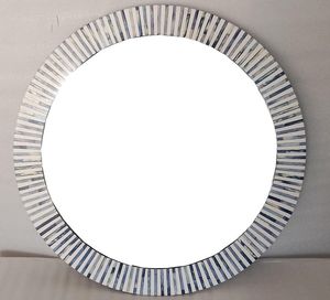 Espejo de mosaico de plata, espejo de mosaico redondo - Product Image 3