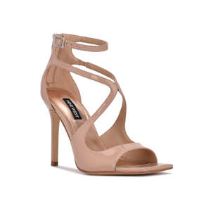 รองเท้าแตะรัดข้อเท้าผู้หญิงไนน์ เวสต์ ทูลาห์สีเบจ ไซส์ 8-เทรนด์แฟชั่น - Product Image 1