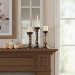 เชิงเทียนอะลูมิเนียมทำมือ ปี 2026 ตกแต่งสไตล์โบราณ สำหรับงานแต่งงานและคริสต์มาส ของตกแต่งบ้านหรูหรา สไตล์ยุโรป - Product Image 5