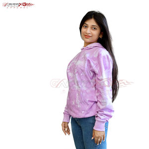Breathable Fabric Womens <b>Hoodie</b> With Bold <b>Tie</b> <b>Dye</b> Print And Slim Cut For Active Use Lightweight <b>Tie</b> <b>Dye</b> <b>Hoodie</b> - Product Image 6
