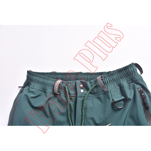 Pantalon de neige bicolore vert et gris 2026 avec tissu imperméable, taille à cordon de serrage, poches zippées et ourlet élastique - Product Image 5