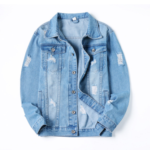 Vente en gros Manteau Streetwear de haute qualité Veste en jean à manches longues personnalisée Vestes en jean pour hommes - Product Image 3