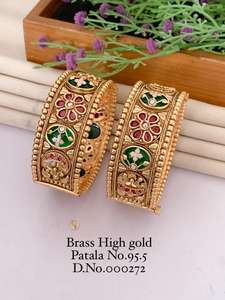 INDIAN BRASS JEWELLERY TRADITIONAL and FASHIONABLE <b>ANTIQUE</b> COPPER <b>GOLD</b> PLATED <b>BANGLES</b> - Product Image 5