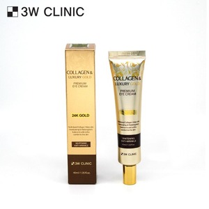 Crema de Ojos de Lujo 3W Clinic Gold 40ml, Antienvejecimiento, Antiarrugas, Ácido Hialurónico, Ginseng, Crema Hidratante Herbal para el Tratamiento de los Ojos - Product Image 1