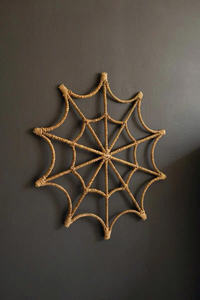 Decoración de pared de tela de araña de jacinto hecha a mano para decoración espeluznante de Halloween, con material de mimbre natural de Vietnam - Product Image 6