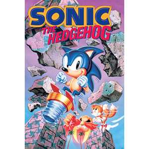 Affiche moderne pour Sonic the Hedgehog, design Break Through Rocks, pour décoration murale - Product Image 1