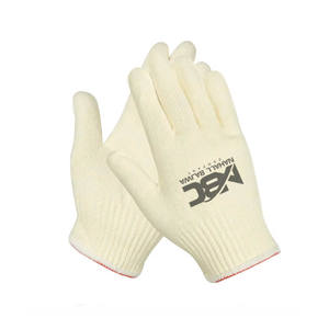 Guantes de seguridad de punto de algodón rojo para trabajos industriales, precio al por mayor - Product Image 5